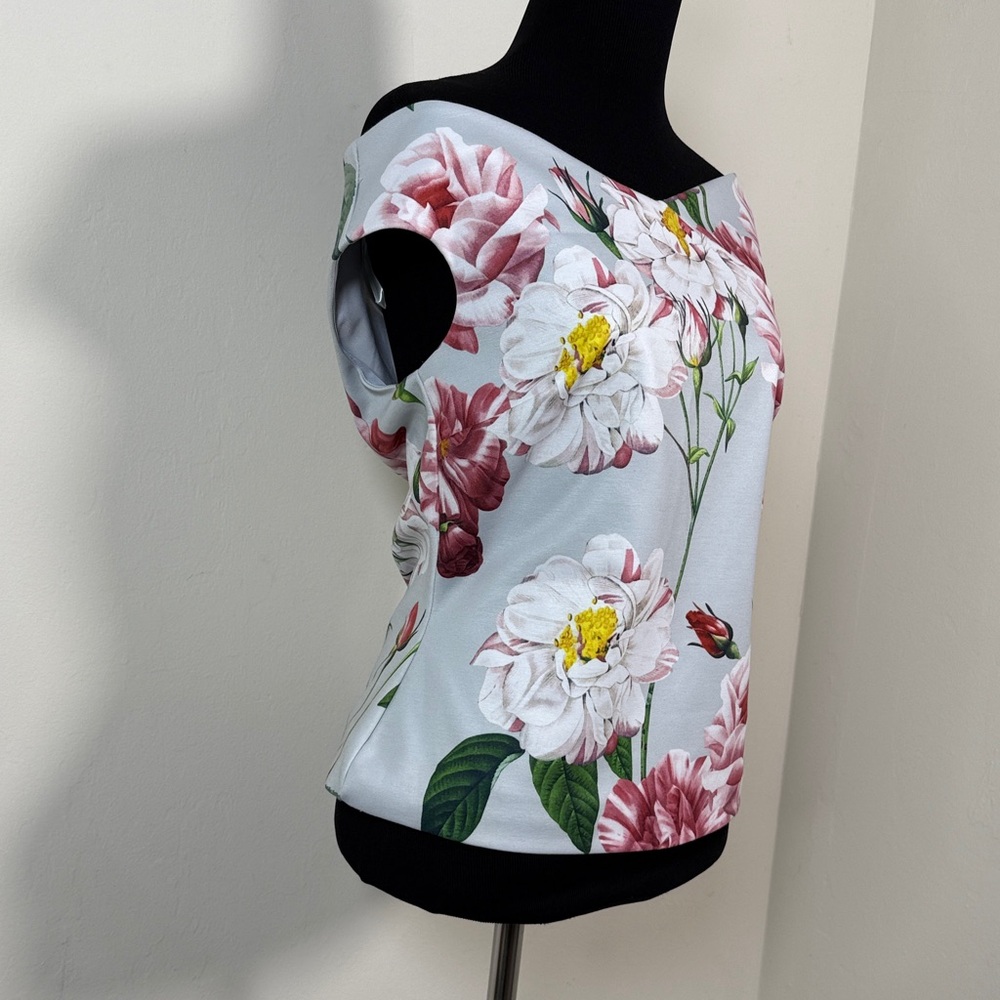 TED BAKER Floral Pink Sleeveless Top 2 - Picture 5 of 11